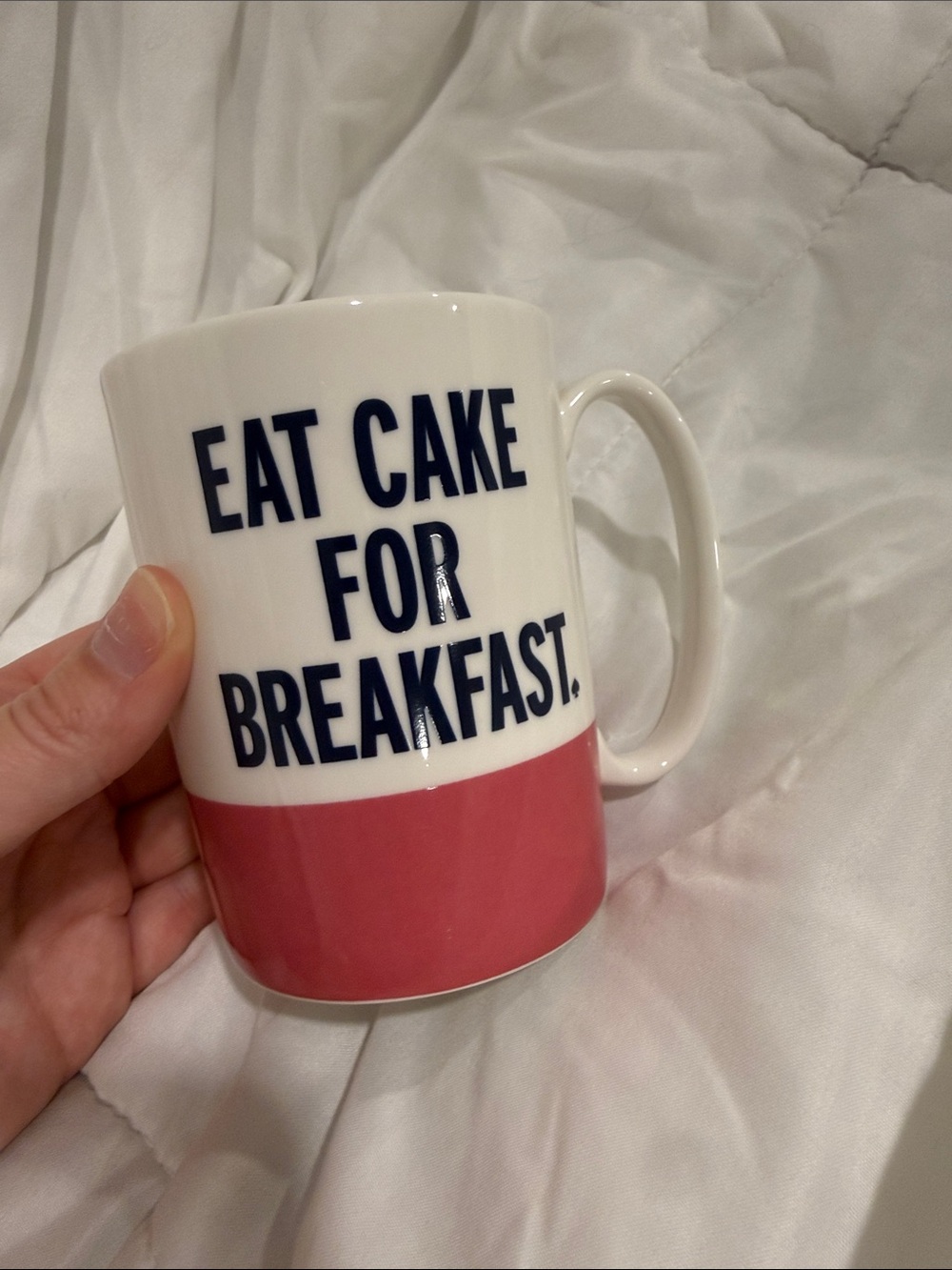 Kate Spade x Lenox 'Eat Cake For Breakfast' Ceramic Mug - Picture 4 of 7